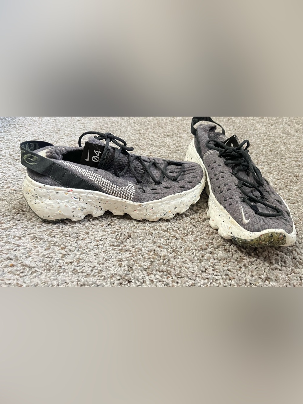 Women's Gray Space Hippie Nikes
